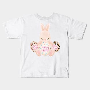 Happy Easter w/ Easter Eggs Kids T-Shirt